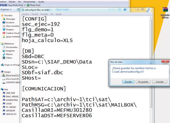 Instalación Demo SIAF