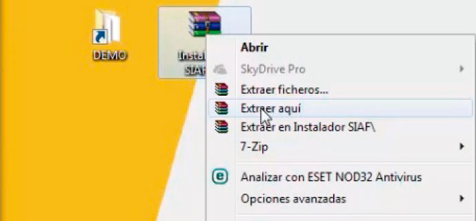 Instalación Demo SIAF