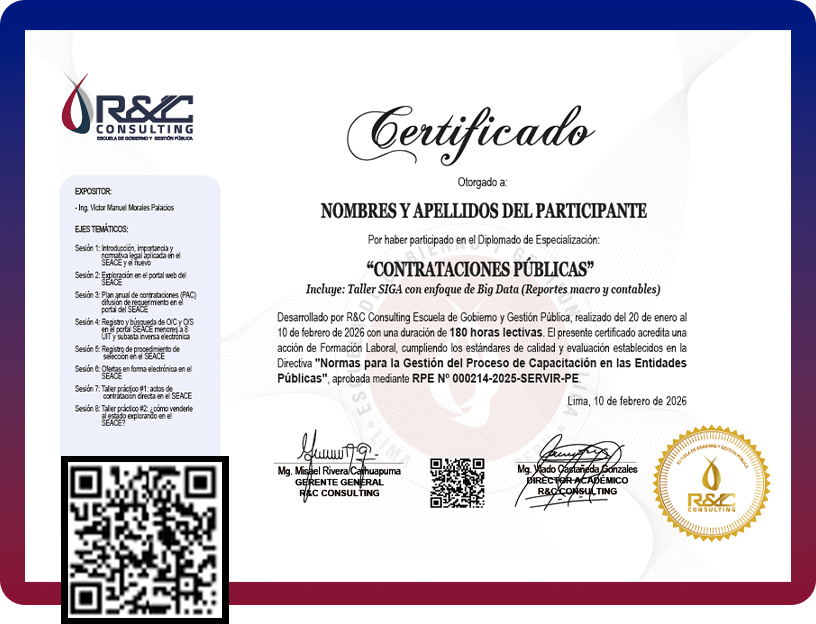 Certificado del curso